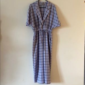 Lavender Window Pane Jumpsuit